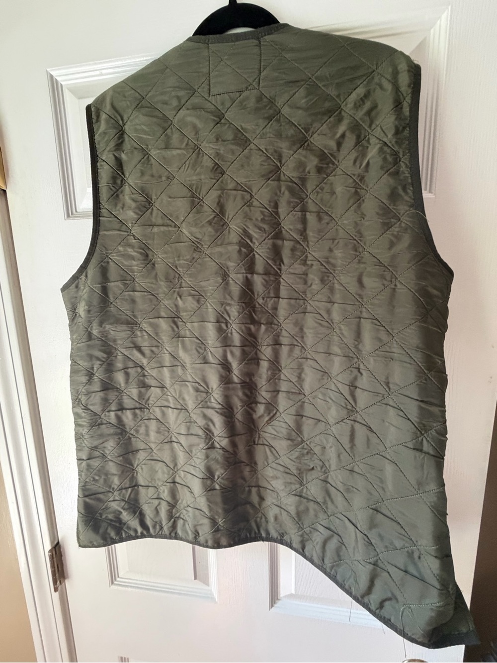 Barbour Polarquilt Waistcoat Zip In Liner Gilet Olive Green Mens Large L 42 44 - Picture 2 of 11